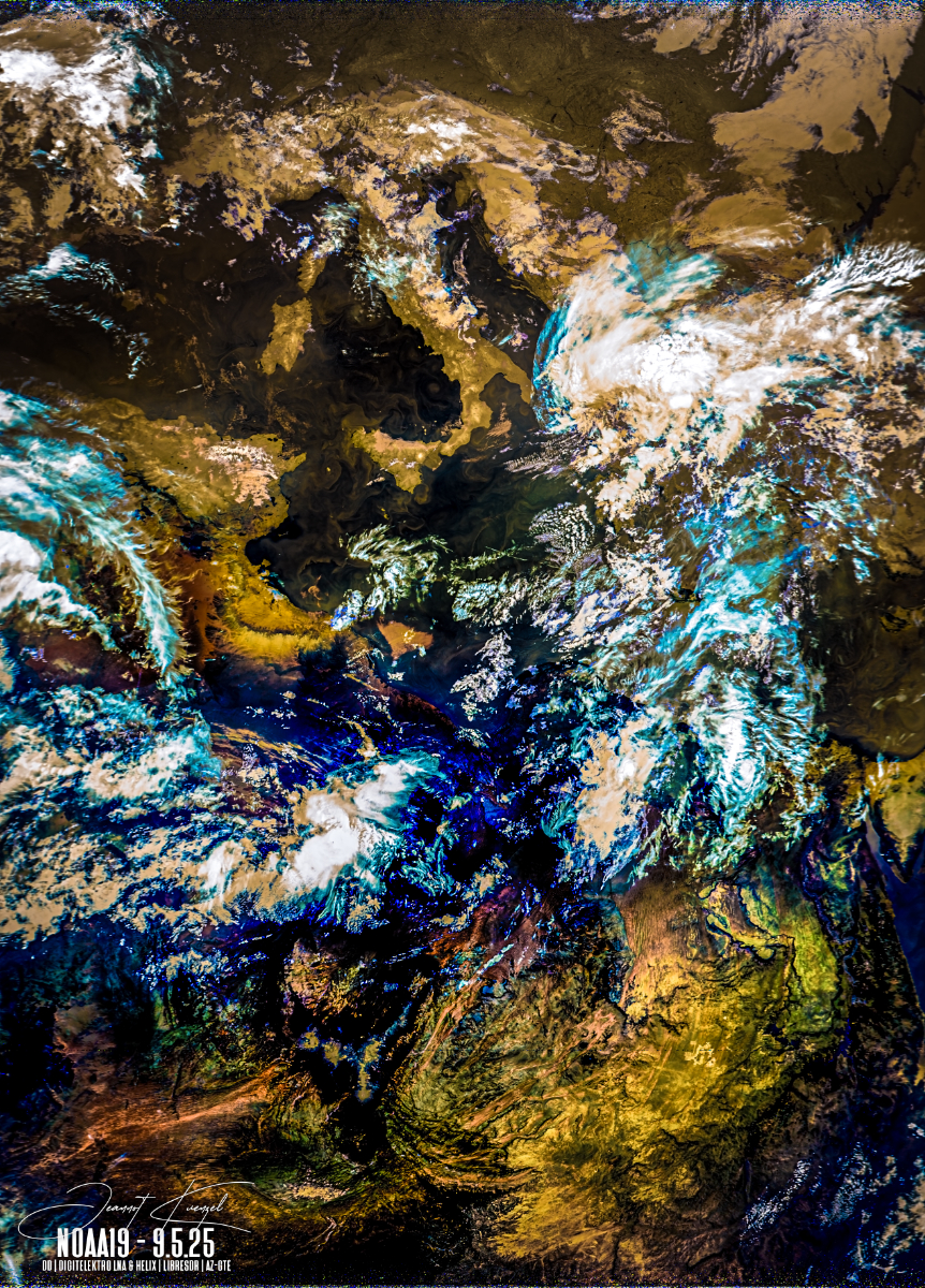 5.25 Noaa19 avhrr 3 AVHRR 3b45 IR False Color